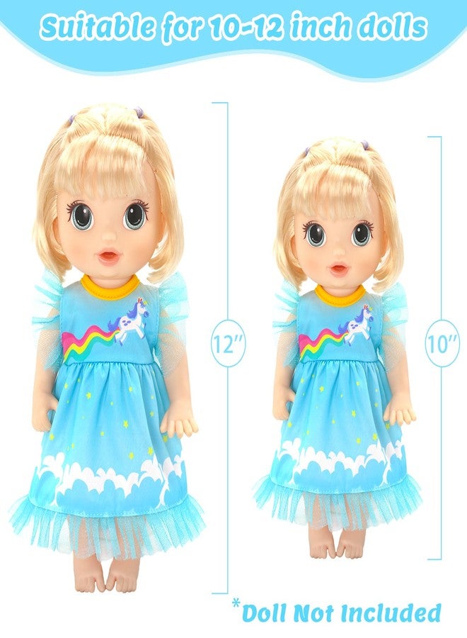 UNICORN ELEMENT 9 Sets Alive Baby Doll Clothes for 10-12 Inch Girl Dolls,12 Inch Baby Doll Clothing Dress Outfits Accessories Set,Best Gift for Kids - Image 3
